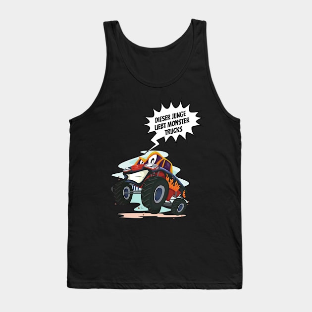 Kindergarten Dieser Junge Liebt Monster Trucks Tank Top by Huschild